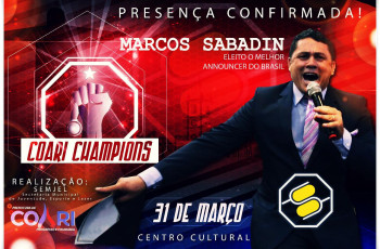 COARI CHAMPIONS TERÁ O MELHOR ANNOUNCER DO BRASIL