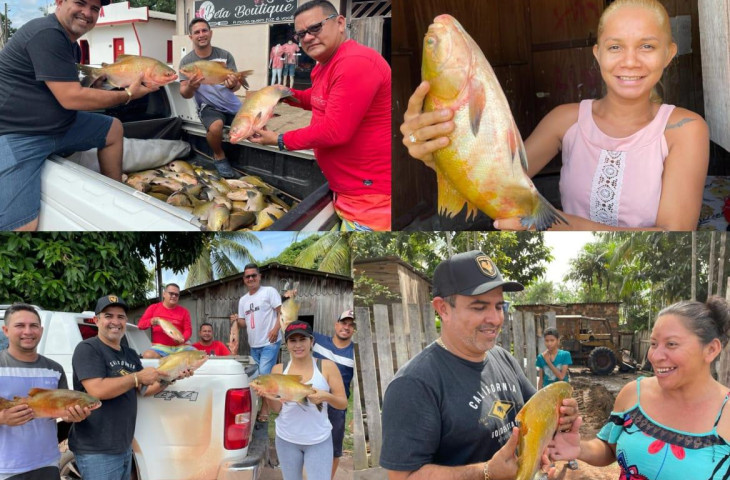 Mais de 1 tonelada de Peixe, é distribuída ás famílias em Novo Aripuanã.