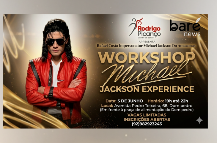 A DANÇA QUE MARCOU O MUNDO VAI TOMAR CONTA DE MANAUS”: Workshop inédito promete imersão no universo de Michael Jackson A DANÇA QUE MARCOU O MUNDO VAI TOMAR CONTA DE MANAUS”: Workshop inédito promete imersão no universo de Michael Jackson